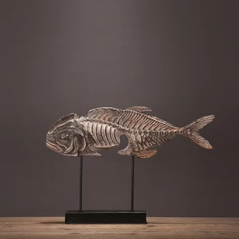 Modelowanie skamieniałości rybia kość ryby morskie osobowość oszczędny dom miękkie ozdoby i meble LU621439