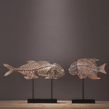 Modelowanie skamieniałości rybia kość ryby morskie osobowość oszczędny dom miękkie ozdoby i meble LU621439