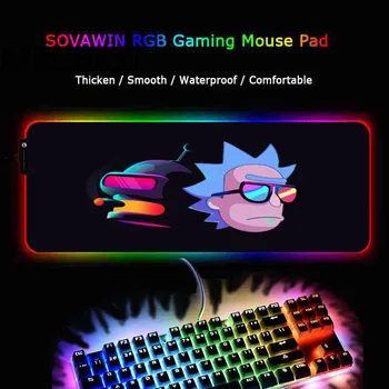 MRG Anime Rick Large Computer The Prefessional Gaming Rubber Mousepad LED RGB Standard USB Backlight for Csgo