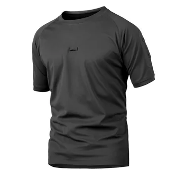 Męska letnia turystyczne koszulka Soldier Combat Tactical Military Force T-Shirt Fishing Short Sleeve Trekking Outdoor Shirt Wear 5XL