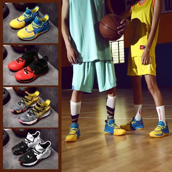 Męska oddychająca koszykówki buty męskie odporne na wstrząsy, wysokie buty amortyzujące obuwie sportowe do ćwiczeń na świeżym powietrzu Jordan botki