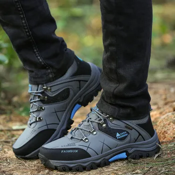 Męskie buty turystyczne outdoor trekking sportowe buty do biegania wspinaczkowa buty wodoodporne, antypoślizgowe buty do chodzenia camping plus rozmiar 39-47
