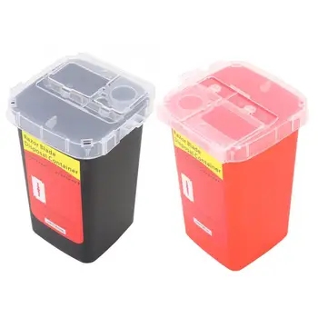 Nail Art Tattoo Supplies Discard Storage Container Waste Blade Glass Fragments Disposing Sharps Collector Plastic Storage Box