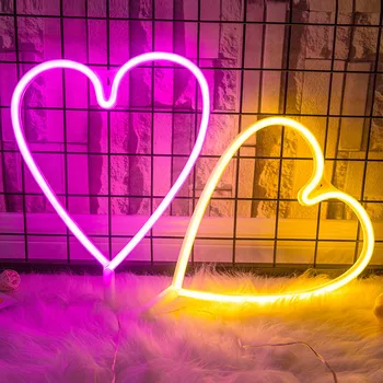 Neon romantyczne różowe listy miłosne oświetlenie led panel USB ładowanie Home Decor Room Lamp Wedding Festival Party Neon Lamp