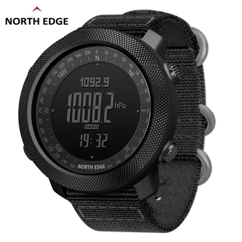 NORTH EDGE cyfrowe zegarki męskie wysokościomierz, barometr, kompas zegarek sportowy zegarek do biegania turystyka piesze wycieczki wodoodporny zegarek