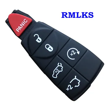 Nowa wymiana gumy do keyboardu hamulcowych Smart Remote Key Housing Fobik Case Button Keyless Entry Fob dla Dodge Chrysler