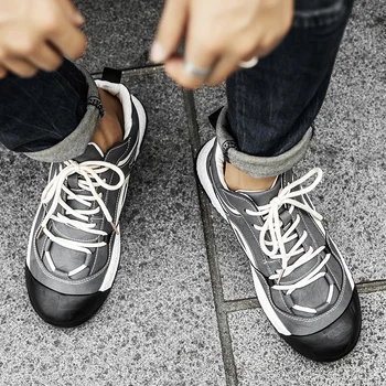 Nowe buty sportowe męskie wygodne skórzane męskie sportowe buty na grubej podeszwie markowe buty do biegania męskie tide youth mesh shoes7-10