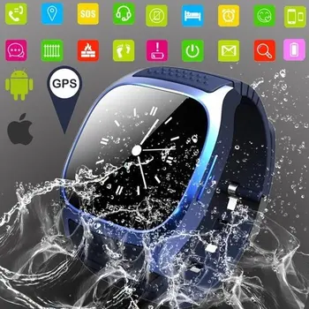 Nowe inteligentne zegarki M26 Bluetooth Smart Watch z diodą Алитметром odtwarzacz muzyczny krokomierz Android smartphone