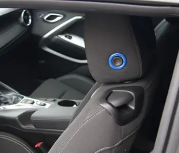 Nowe siedzenia tylna poduszka regulacja przycisku listwy osłony wnętrza chrom stylizacja ABS węgiel dla Chevrolet Camaro Darmowa wysyłka