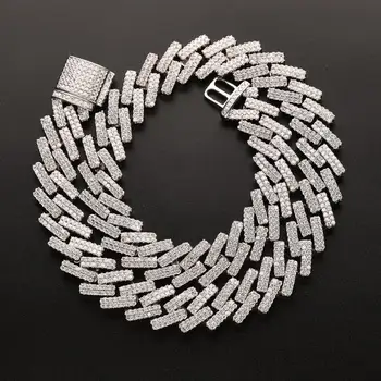 Nowy 16 mm Miami kubańska naszyjnik łańcuch Miedziany materiał lodu cyrkonia naszyjnik hip-hop Urok biżuteria naszyjnik prezent