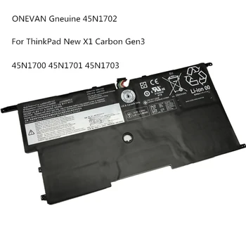 ONEVAN Gneuine bateria laptopa 45N1700 45N1701 45N1702 45N1703 dla Lenovo ThinkPad X1 Carbon Gen 3 Series 4ICP5/58/73-2
