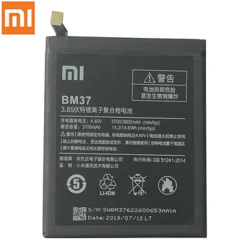 Oryginalny Xiaomi Mi 5S Plus battery BM37 3800mAh dla Xiaomi Mi 5S Plus MI5S Plus wysokiej jakości zamiennik telefonu BM37 battery