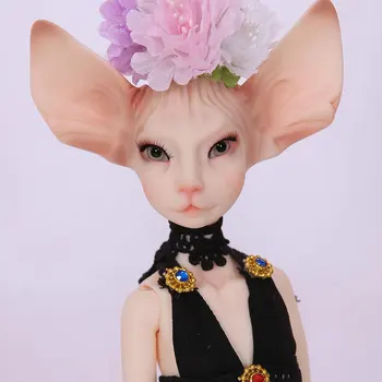 OUENEIFS BJD SD Doll Sphynx cat fullset elf animal 1/4 Body Model Girls Boys Mini Toys minifee msd Free Eyes Resin Gift For Xmas