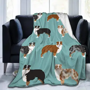 Owczarki australijskie psy aksamitny kołdra lekka sofa rzucić koc na kanapie łóżko klimatyzacja koc idealny dla dzieci