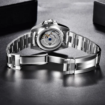 PAGANI DESIGN Top Brand Sapphire GMT zegarek ze stali nierdzewnej mężczyzna automatyczny zegarek wodoodporny sportowy zegarek mechaniczny zegarek reloj hombre