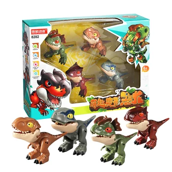 Park Jurajski dinozaurów palec postać dla ładny Dino przekształcenia robot dla dzieci chłopców prezenty zabawki Tyrannosaurus Rex