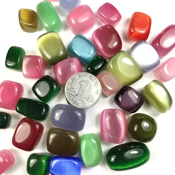 Piękny 100 g Kocie oko kamień kolorowy cukierek kolor żwir kwarcowy mineralne polerowane zdrowe domowy ornament naturalne kryształy kwarcu