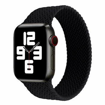 Pleciony pasek silikonowy Solo Loop dla Apple Watch 6 SE Series Bands 40 mm 44 mm pasek do zegarka Iwatch 5/4/3/2 38 mm 42 mm akcesoria