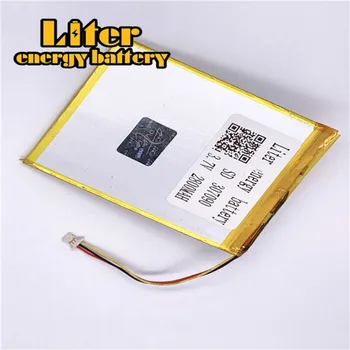 Plug 1.0-3P 307090 2800mah 3.7 V akumulator lipo akumulator solar li ion polymer lithium Tablet PC Battery