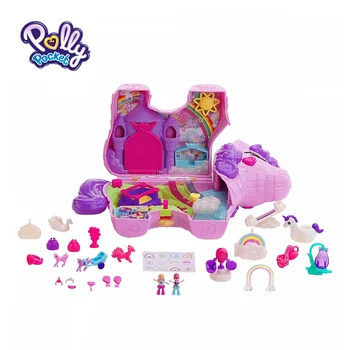 Polly Pocket Surprise Unicorn Blind Box Unicorn Party duży zestaw zabawek 25+ niespodzianki i rozrywka Księżniczka party place zabaw zabawki GKL24