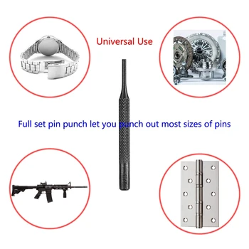 Profesjonalny Roll Pin Punch Set Hollow End Starter Punch Tool for Gunsmiths Jewelry and Watch Repair Handyman Hand Tools Remover