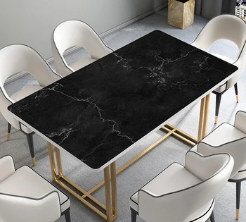 Prostokąt marmur tekstura PVC stół obejmuje wodoodporny oraz odporny na oleje anty-parzony stół mata wystrój domu świąteczne obrusy
