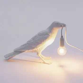Ptak w formie planszowej lampy światło LED lampa do sypialni, salonu wystrój domu ptak kinkiety US Plug