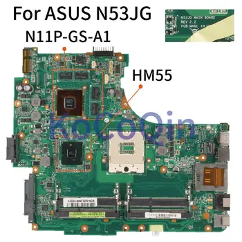 Płyta główna laptopa KoCoQin dla płyty głównej ASUS N53JG REV.2.2 HM55 N11P-GS-A1 przetestowany