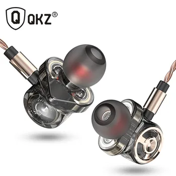 QKZ CK10 w uchu słuchawki z mikrofonem 6 dynamiczny sterownik zestawu słuchawkowego stereo Sport HIFI subwoofer słuchawki sportowe, słuchawki
