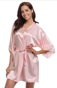 RB032 2018 Nowy Silk kimono szlafrok szlafrok kobiety jedwabne sukienki druhny sexy granatowy szlafrok satynowy szlafrok Damski szlafrok