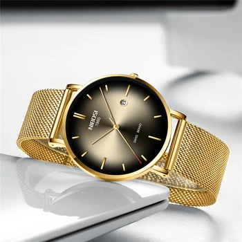 Relogio Masculino NIBOSI Simple Men Zegarki Fashion Casual Dress zegarki Top Brand Luxury Ultra Thin Auto-Date zegarek kwarcowy