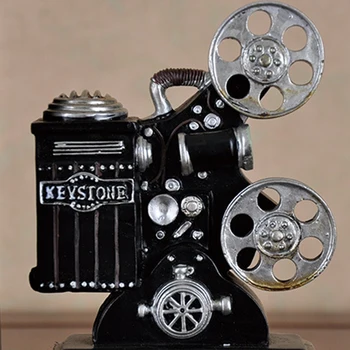 Retro camera regał film Projektor filmowy czarny srebrny kuferek projekt Twórczy regał vintage, biżuteria gabinet gabinet Ho
