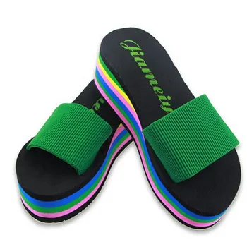SAGACE Damskie sandały Damskie opalizujący letnie antypoślizgowe sandały Damskie pantofle plażowe Klin antypoślizgowe kapcie obuwie plażowe lato