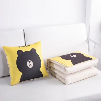 Samochodowa poduszka producenta-wykonane na zamówienie logo cartoon pillow quilt dual-purpose pillow office nap blanket