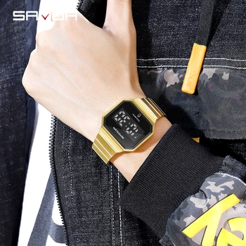 SANDA 2020 nowe mody mężczyzna zegarek z ekranem dotykowym sportowe wodoodporny zegarek led cyfrowy zegarek dla mężczyzn zegarek relogios masculino