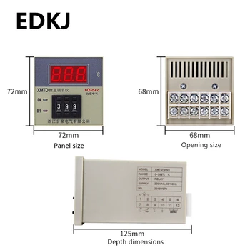 Skala kontroli temperatury tabeli termostatu XMTD-2001 pokazuje inteligentny i precyzyjny wyświetlacz regulatora temperatury
