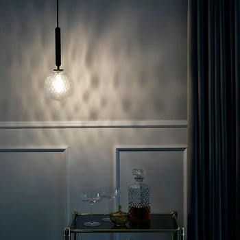 Skandynawski postmodernistycznej minimalistyczny одноголовочная stolik żyrandol kreatywny szklanej kuli żyrandol sypialnia sklep odzieżowy żyrandol