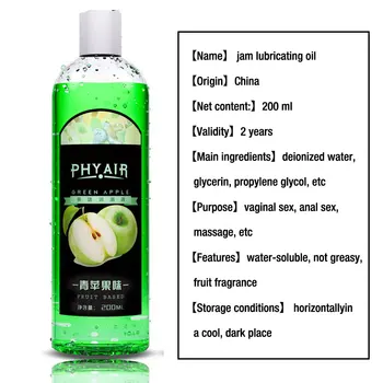Smar anal grease for sex Human Personal Smooth water based oil Green apple taste lubricante sexul Combination 200 ml*2