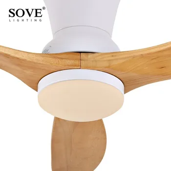 SOVE Nordic Modern LED Wooden Ceiling Fan Wood Ceiling Light Fans Lamp DC wentylatory sufitowe z oświetleniem bez światła 220v Home Fan
