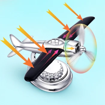 Stop metalu model samolotu Samolot dekoracje do domu aromaterapia samolot ornament energia słoneczna obracać samolot zabawny prezent dla dzieci