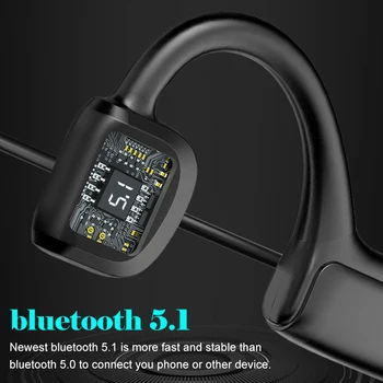 Słuchawki HiFi bezbolesny kostna przewodność bluetooth 5.1 zestaw słuchawkowy słuchawki 360° elastyczne sportowe wodoodporne 10 metrów transmisji