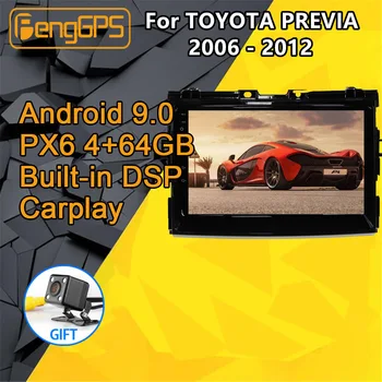 Toyota PREVIA Android Radio 2006-2012 samochodowy odtwarzacz multimedialny stereo PX6 audio nawigacja GPS radioodtwarzacz Radio IPS 2.5 D