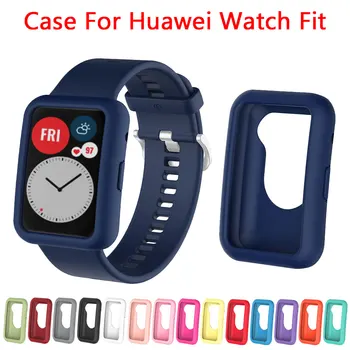 TPU Protector Cover Case For Huawei Watch Fit Samrt Watch Silikonowa powłoka ochronna pokrowiec na akcesoria godzin