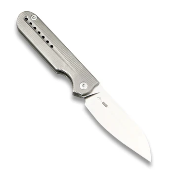 TWOSUN noże mini M398 ostrze poślizgu stawu przewodnik składany nóż kemping noże survival nóż odkryty narzędzie TC4 Tytan EDC TS256