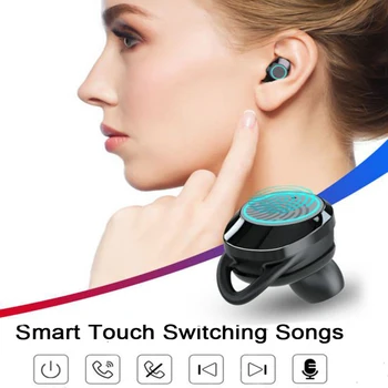 TWS G02 słuchawki Bluetooth V5.0 słuchawki bezprzewodowe 9D stereo muzyka IPX7 wodoodporne słuchawki z 3300 mah żywotność baterii
