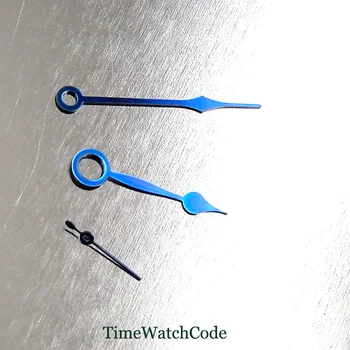 Vintage niebieskie strzałki godzin części nadają się do ETA6497 6498 ST3620 3600 ręcznie nakręcany mechanizm zegara ze stali nierdzewnej