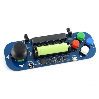 Waveshare Gamepad module for micro:bit, joystick i przyciski odtwarzają muzykę, zasilane są z baterii, również naładować akumulator
