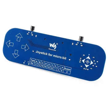 Waveshare Gamepad module for micro:bit, joystick i przyciski odtwarzają muzykę, zasilane są z baterii, również naładować akumulator