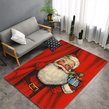 Wesołych Świąt prezent mata Nowy rok strona salonu wystrój mata plac zabaw, grać dywan Bałwan Święty Mikołaj 3D drukowane Świąteczny dywan
