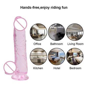 Wibrator jelly przyssawka damska masturbacja realistyczny sztuczny penis G-Spot, orgazm korek analny sex zabawki dla kobiet dla dorosłych